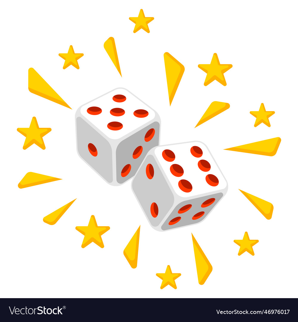 Playing dice game craps image Vector Image Playing dice game craps image