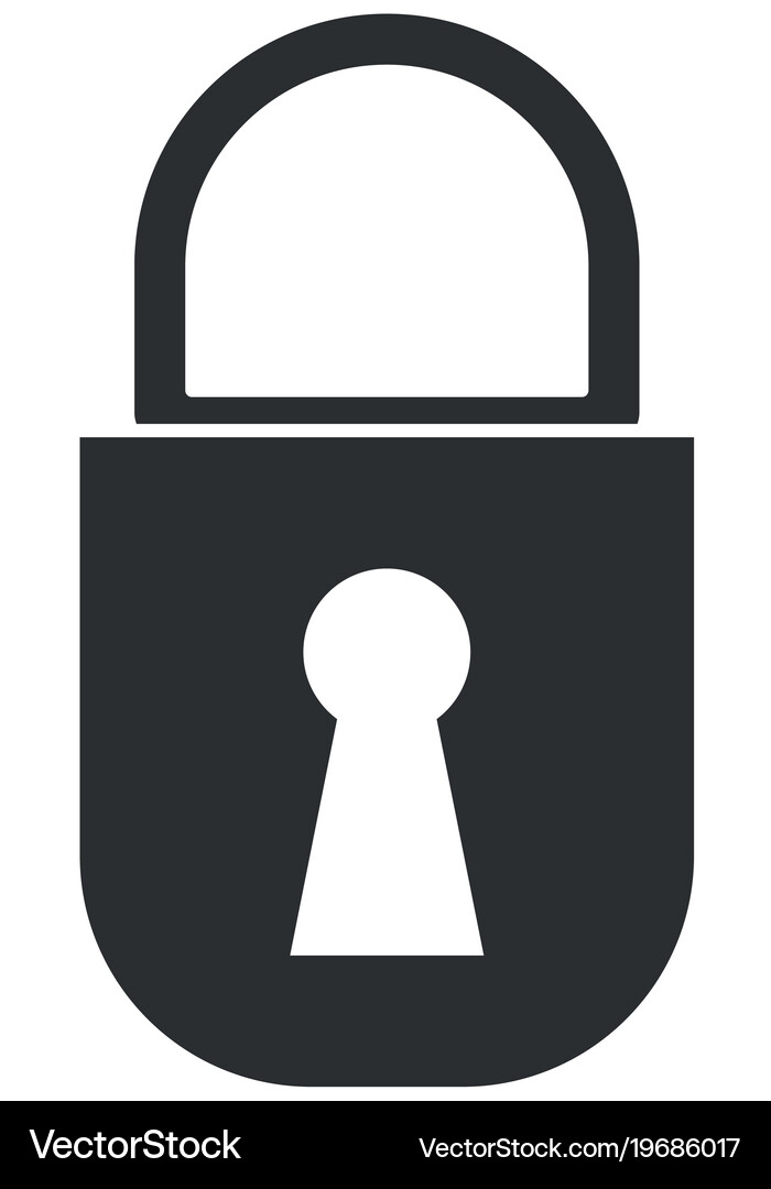 Safe secure padlock icon Royalty Free Vector Image