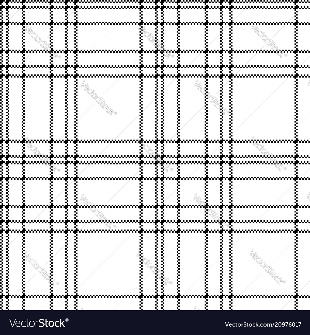 White Pixel Checkered Pattern