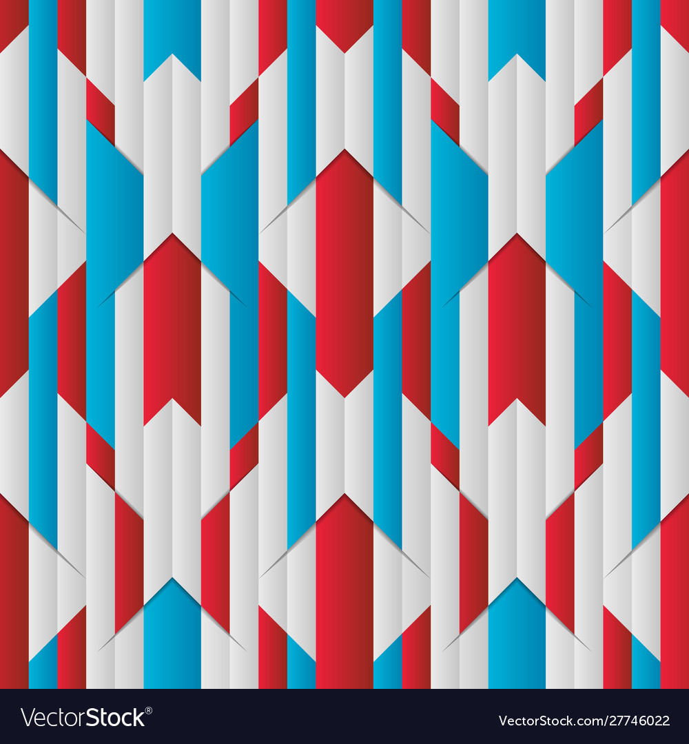 Abstract stripe seamless pattern with red blue