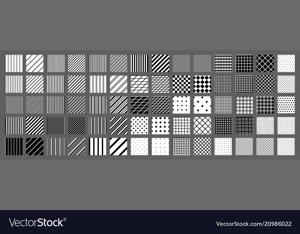 Big set of 70 seamless abstract patterns black