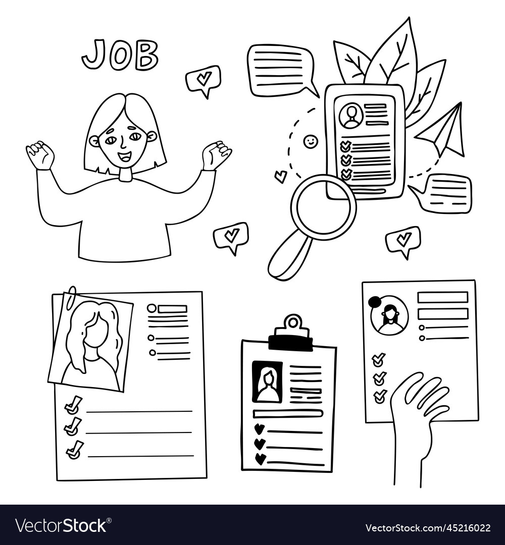Geschäft und Job glücklich Mädchen Überprüfung wieder vector image Geschäft und Job glücklich Mädchen Überprüfung wieder