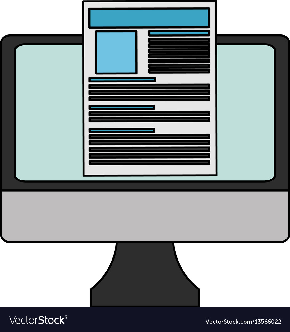 Computer monitor and document icon image