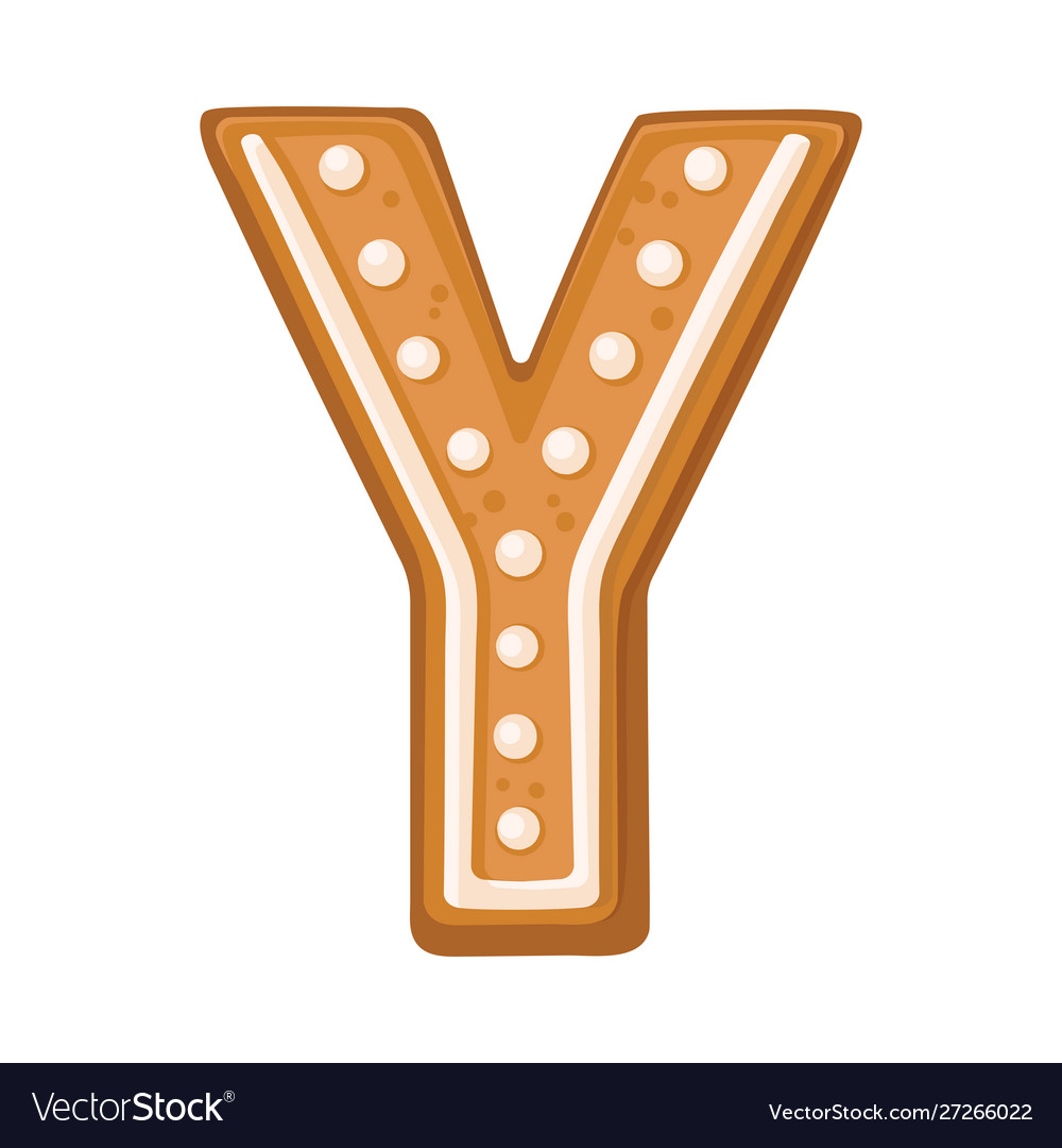 Cookies in shape letter y