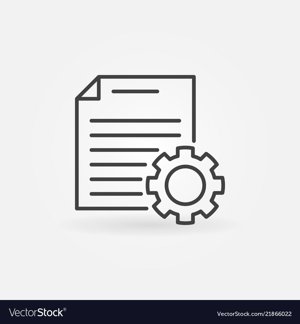 Document settings line icon vector image Document settings line icon