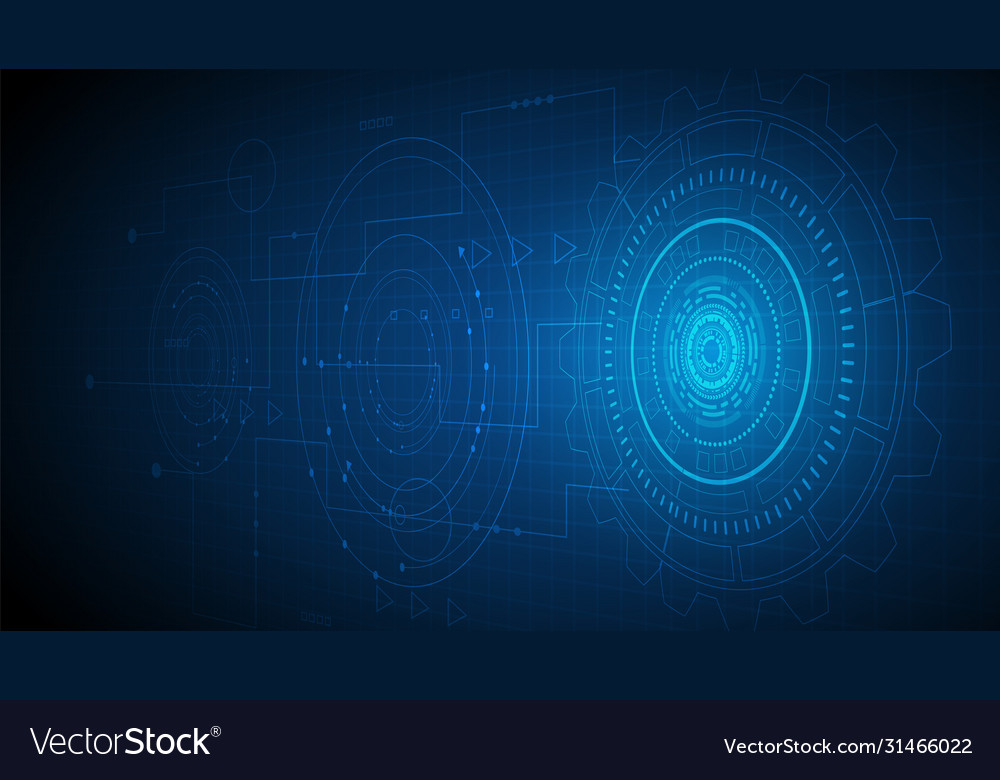 Hi-tech digital data connection system vector image Hi-tech digital data connection system