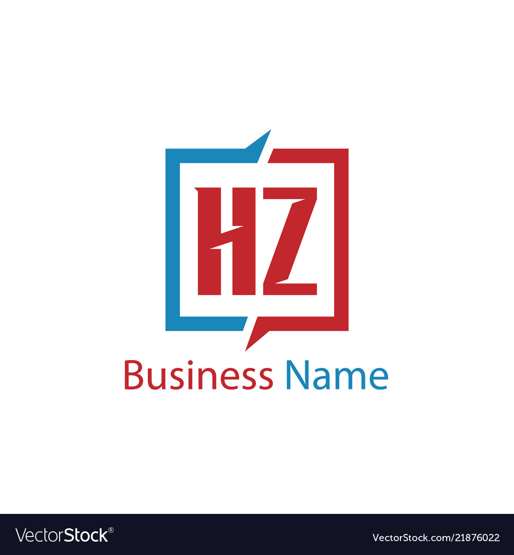 Initial letter hz logo template design