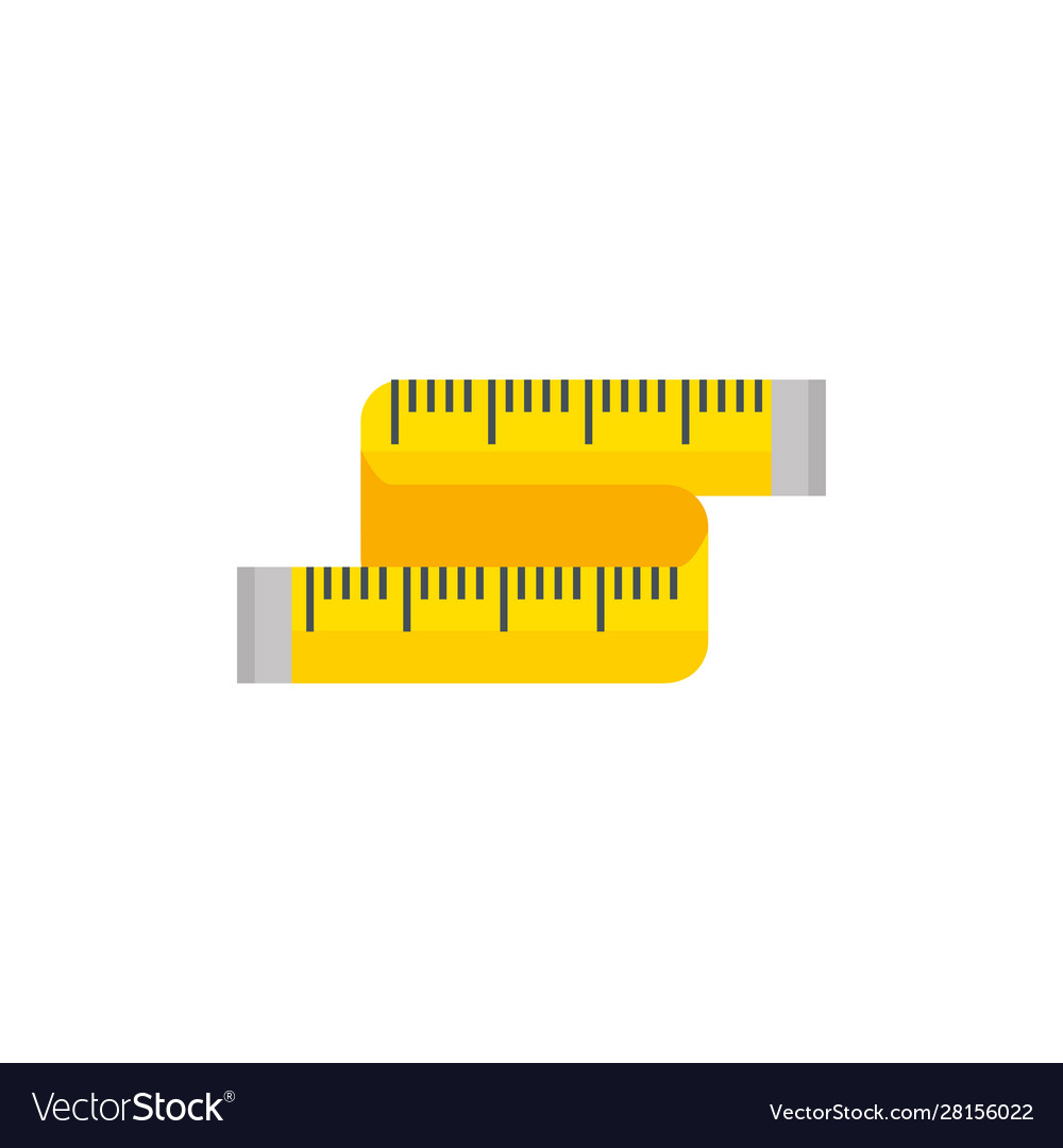 Measuring tape scale isolated icon