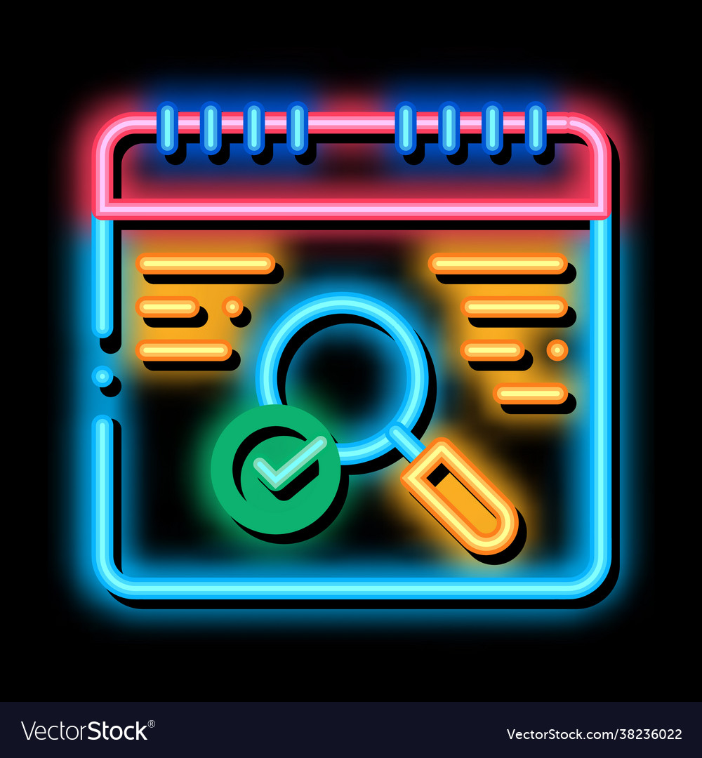 No error detection neon glow icon