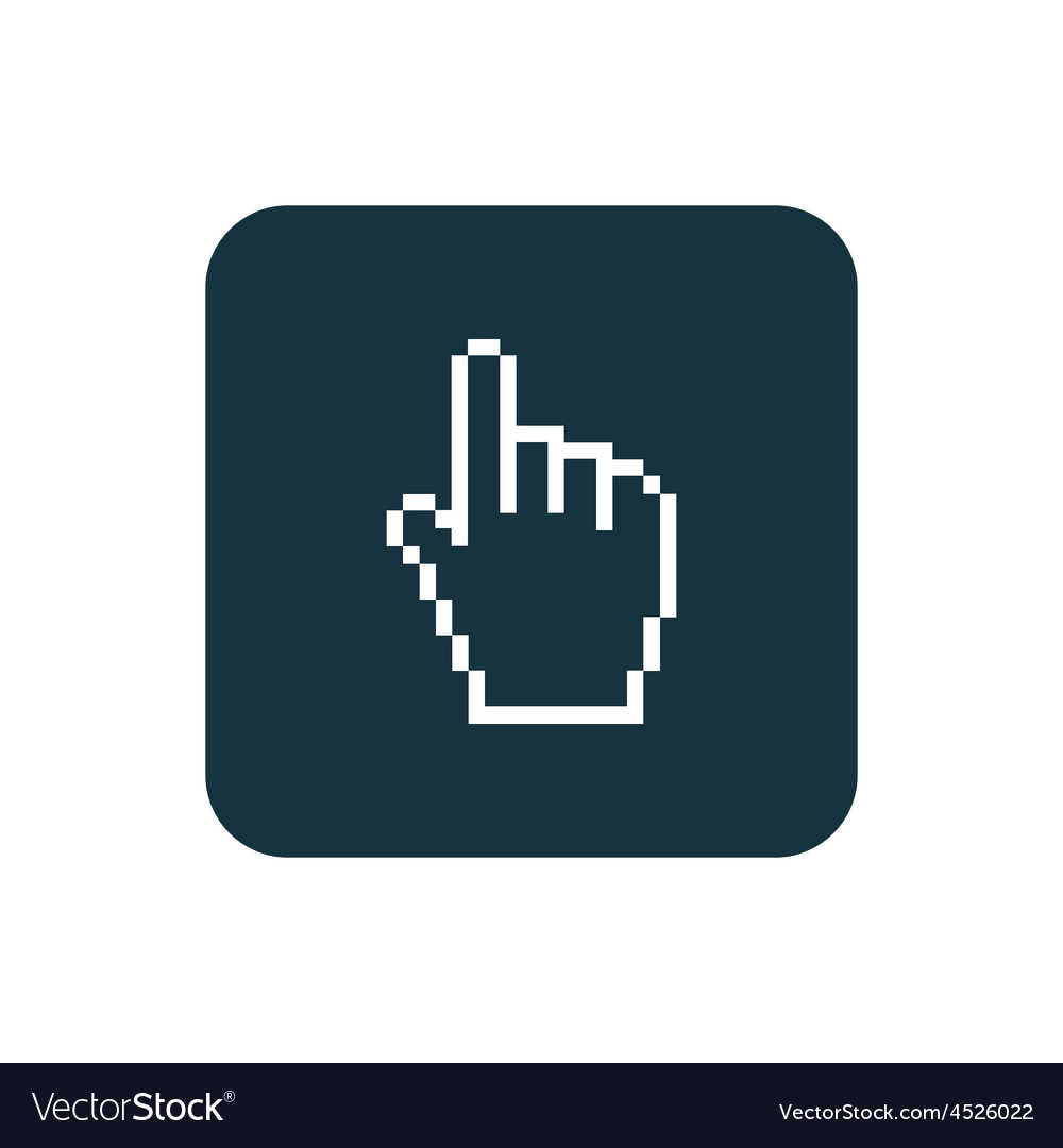 Pointer pixel cursor icon rounded squares button