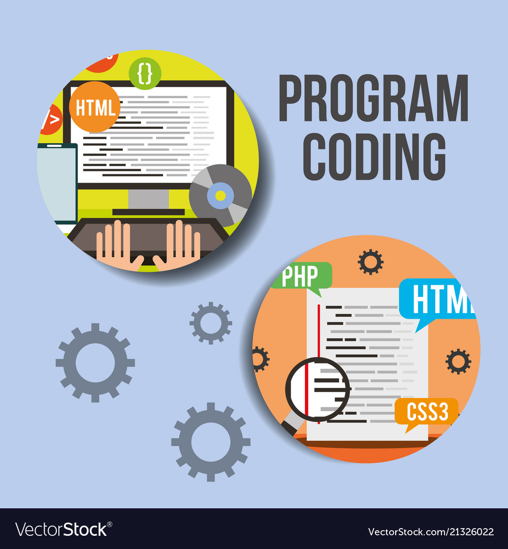 Website der Programmcodierung Vector Image Website der Programmcodierung