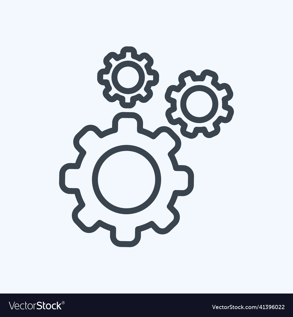 Setting icon in trendy line style isolated Vector Image Setting icon in trendy line style isolated