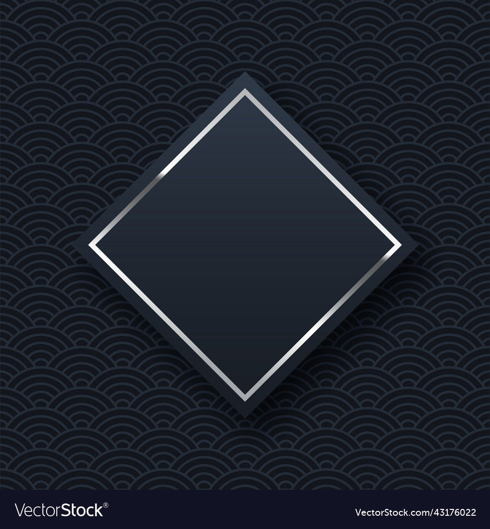 Silver frame minimalistic template with text space vector image Silver frame minimalistic template with text space