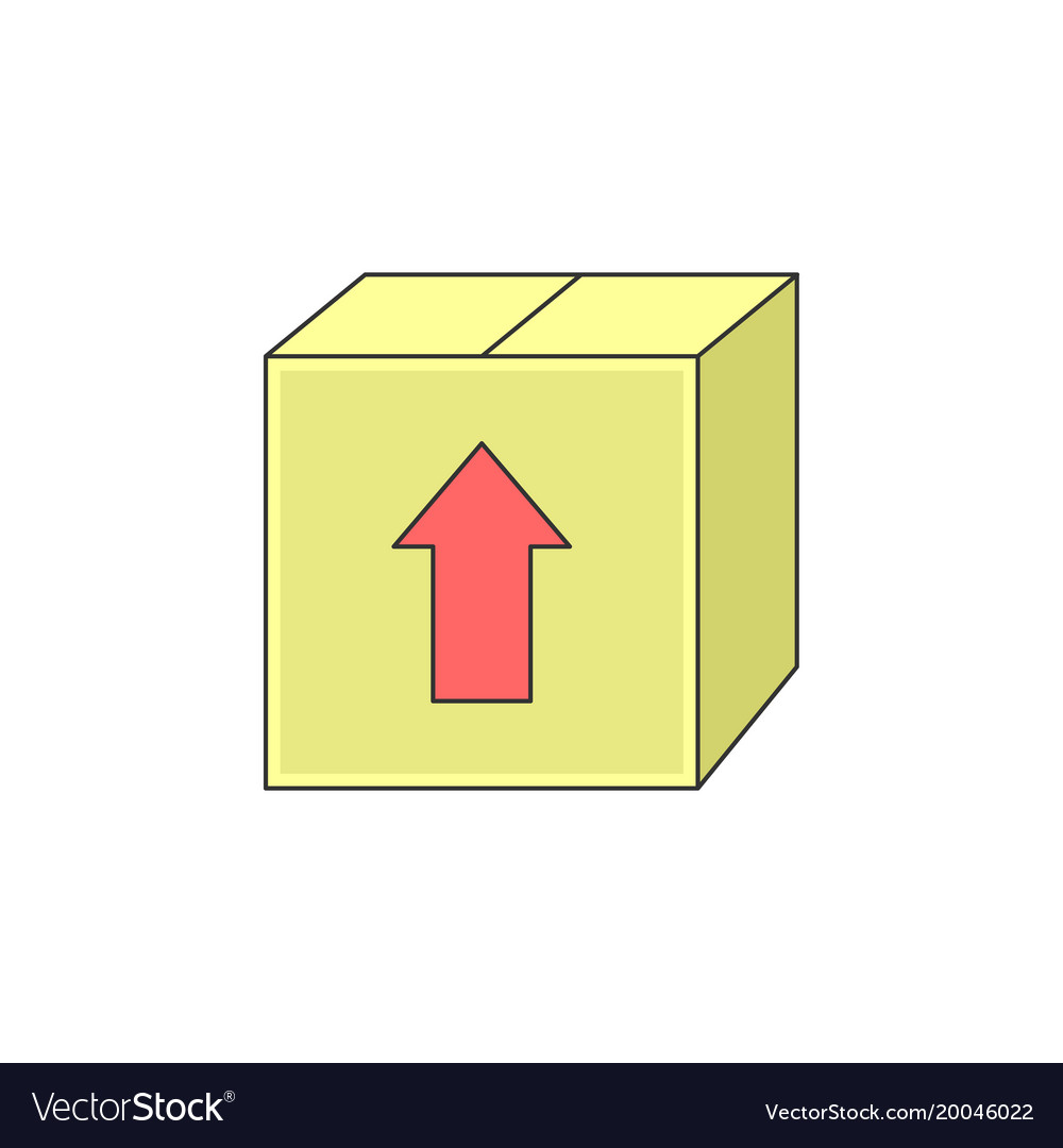 Simple box package sending outline icon