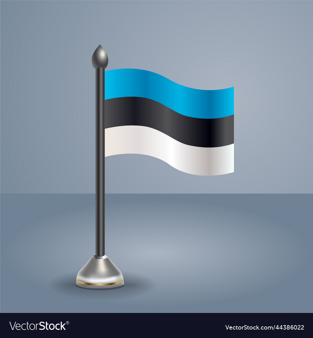 State table flag of estonia Royalty Free Vector Image