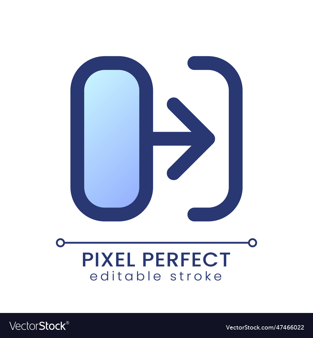 Transition pixel perfect gradient fill ui icon vector image Transition pixel perfect gradient fill ui icon