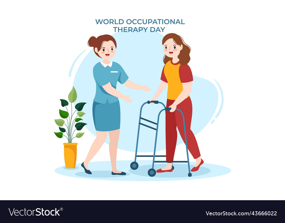 World Occupational Therapy Day Celebration Hand Vector Image world-occupational-therapy-day-celebration-hand-vector-image