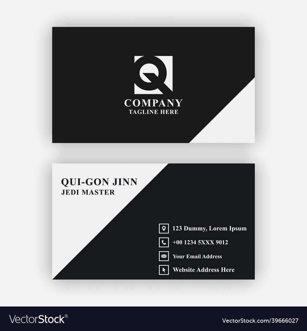 Business card design template Royalty Free Vector Image