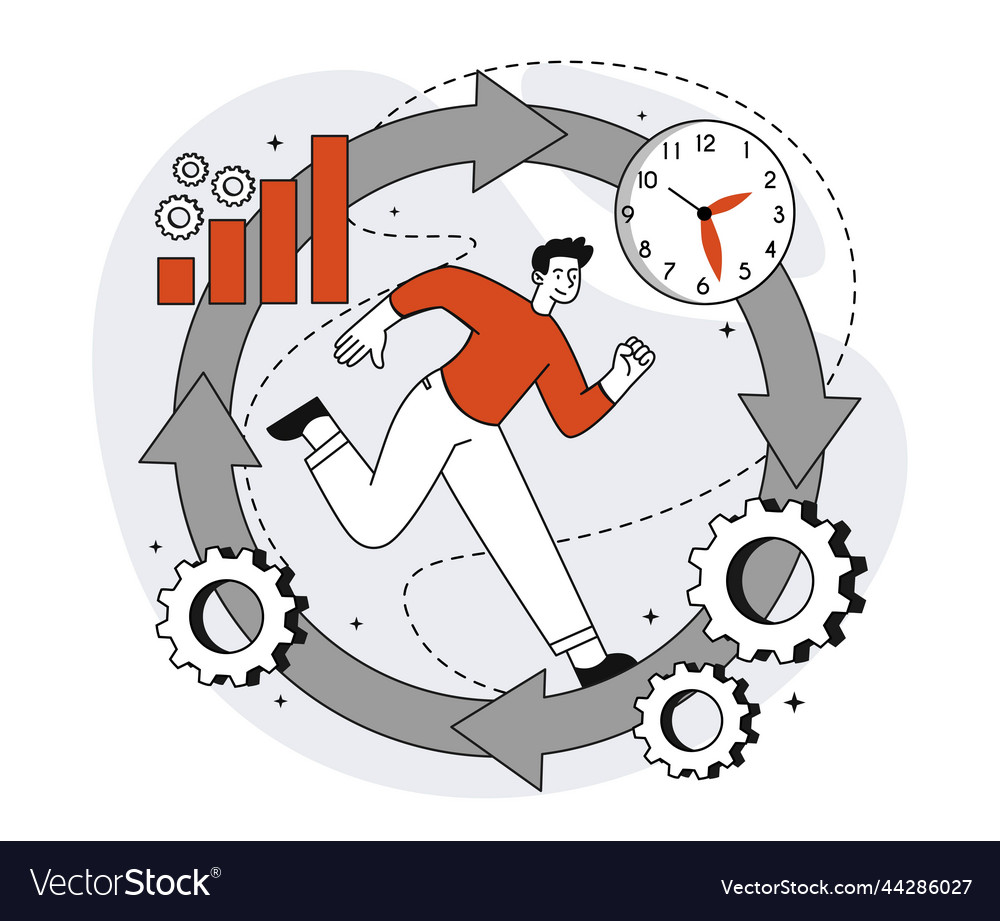 Concept of productivity Royalty Free Vector Image