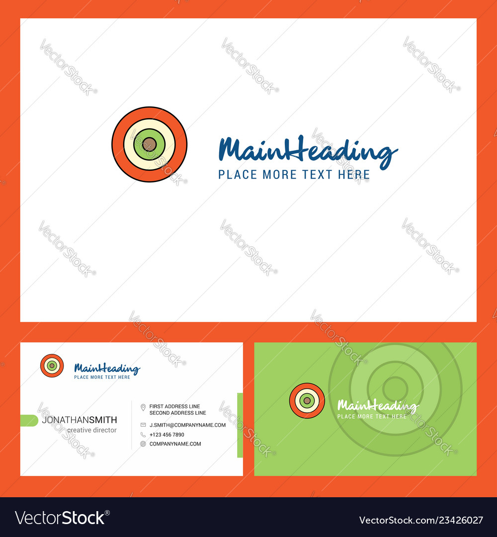 Dart game logo design with tagline front Vector Image Dart game logo design with tagline front