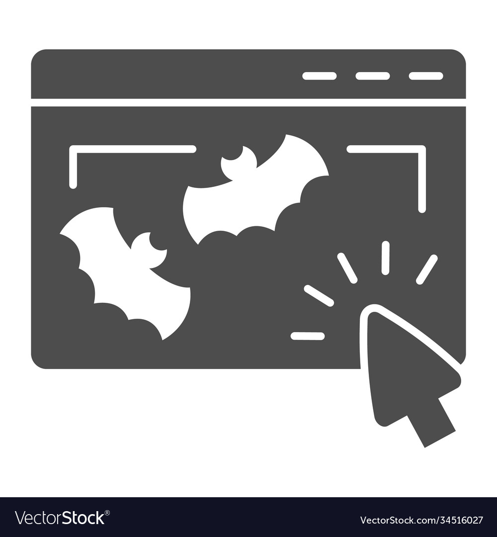 Halloween action web page with bats and pointer vector image Halloween action web page with bats and pointer