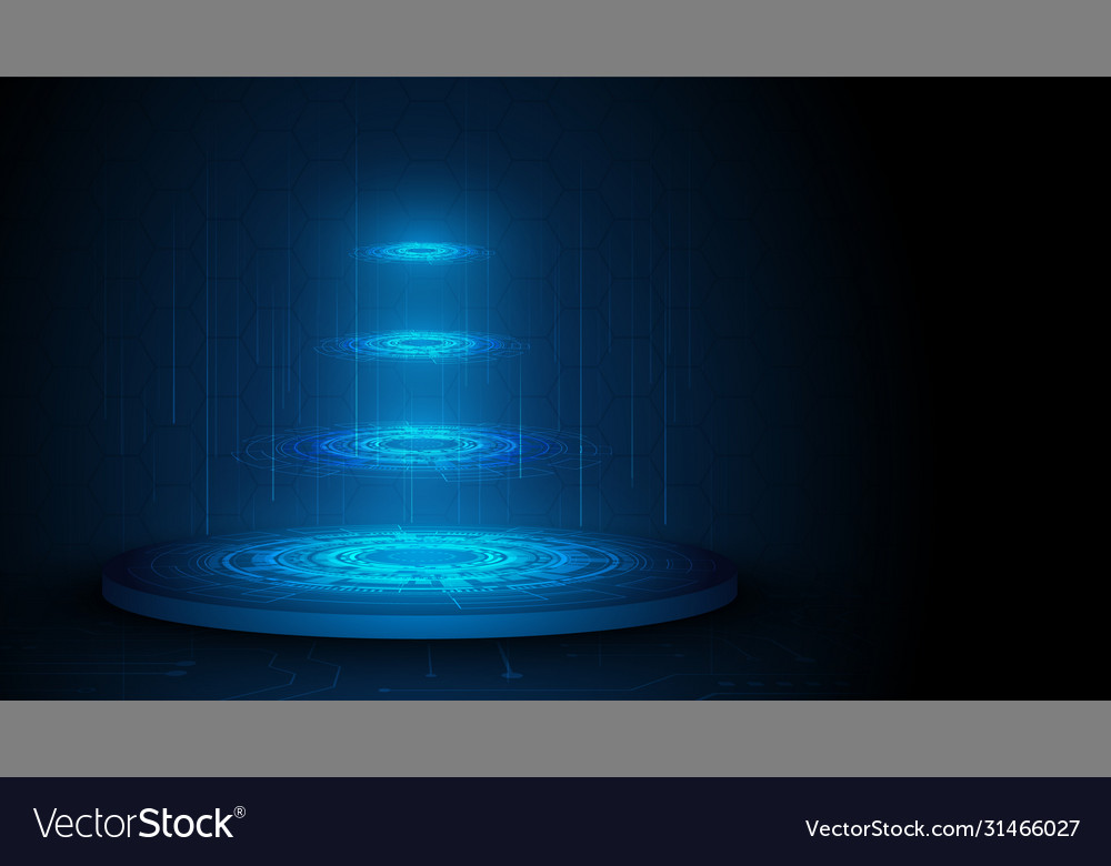 Hi-tech digital data connection system vector image Hi-tech digital data connection system