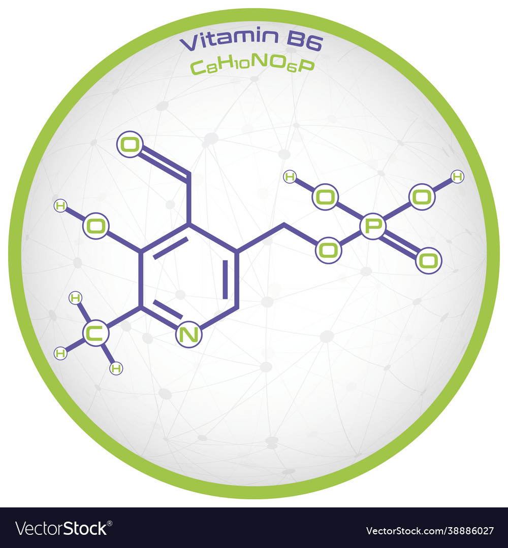 Infographic molecule vitamin b6