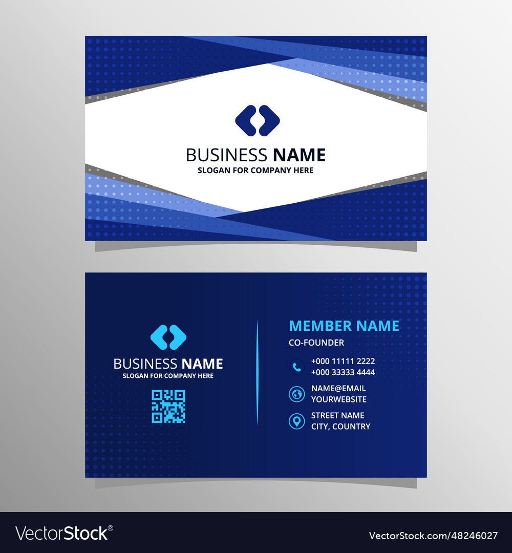 Modern flat blue minimalistic geometric business Vector Image