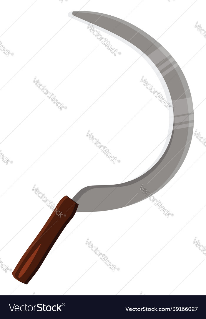 Old grass cutter on white background