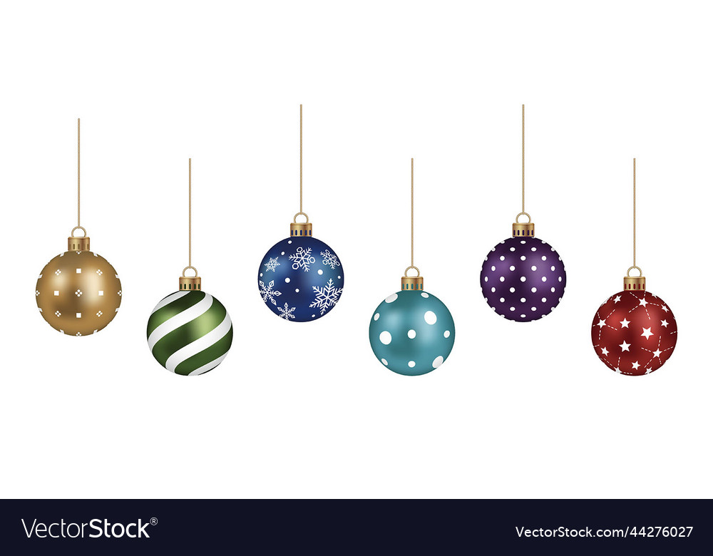 Realistic Christmas Ball Collection