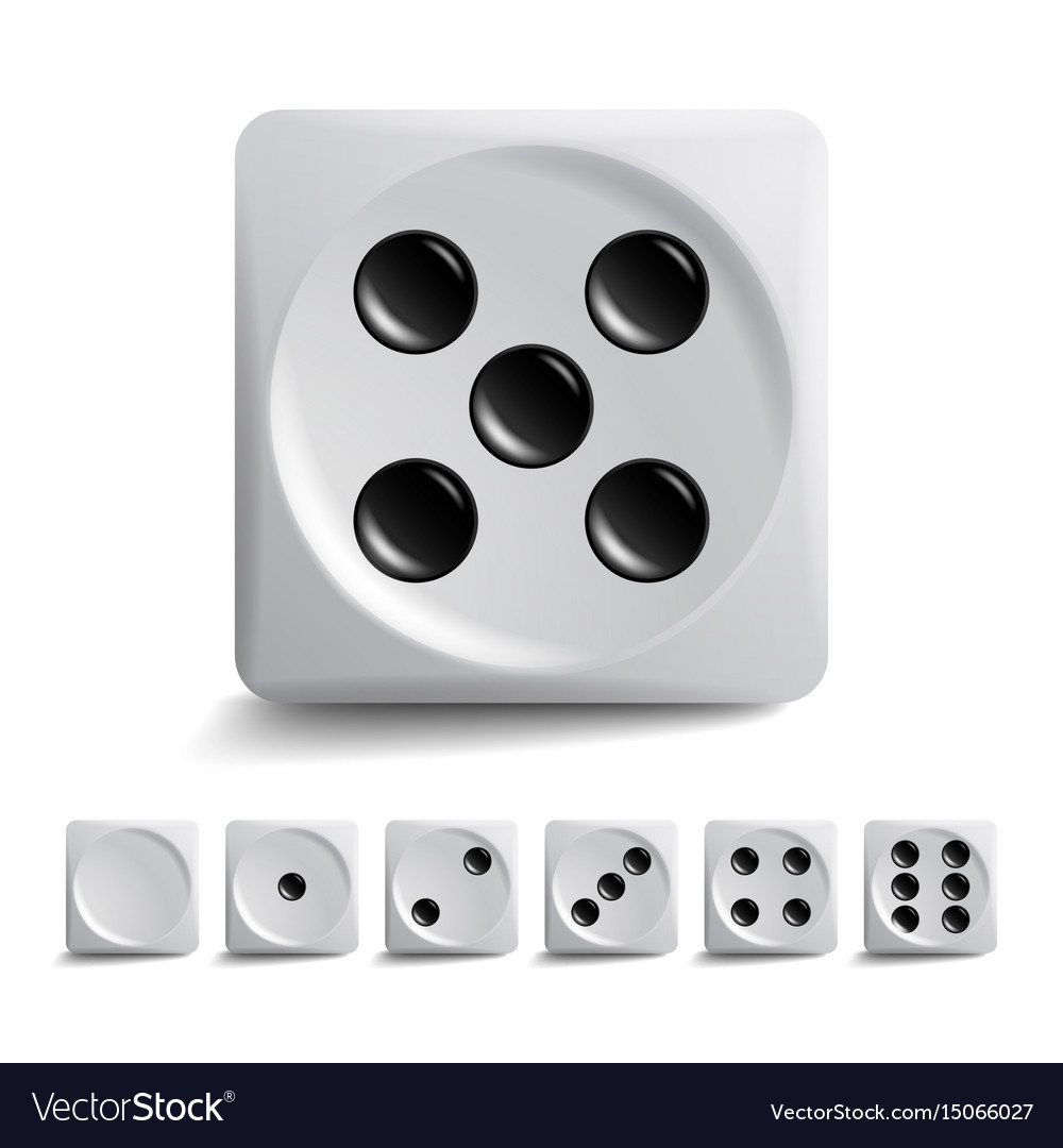 Realistic Dice Set with Numbers