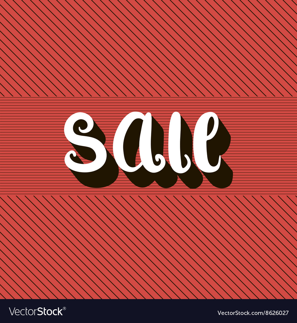 Sale text message on red backgroundretro style
