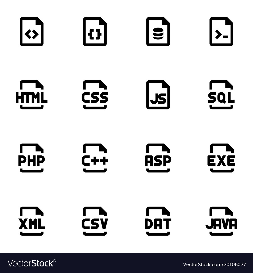 Set of coding icons