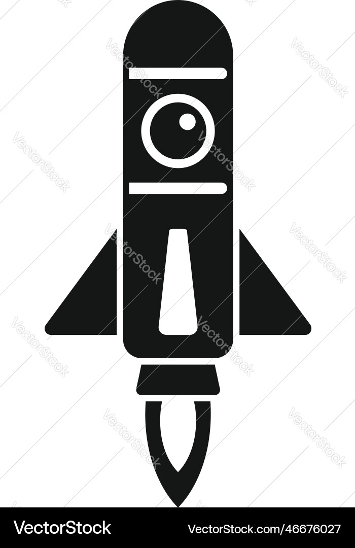 Sky shuttle icon simple space fire Royalty Free Vector Image