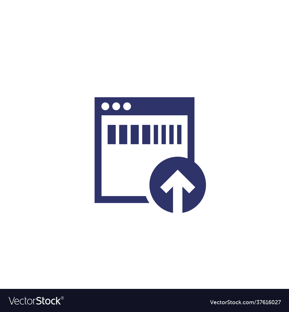 Upload file icon to web