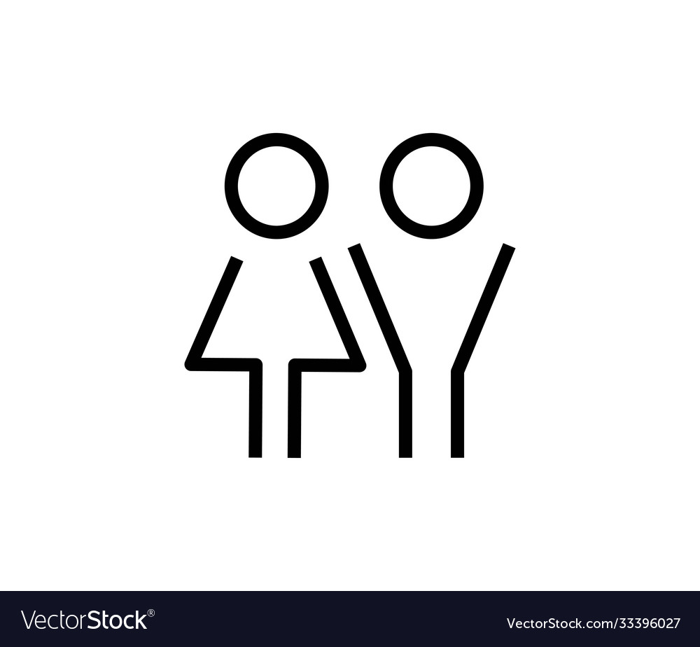 Wc line icon