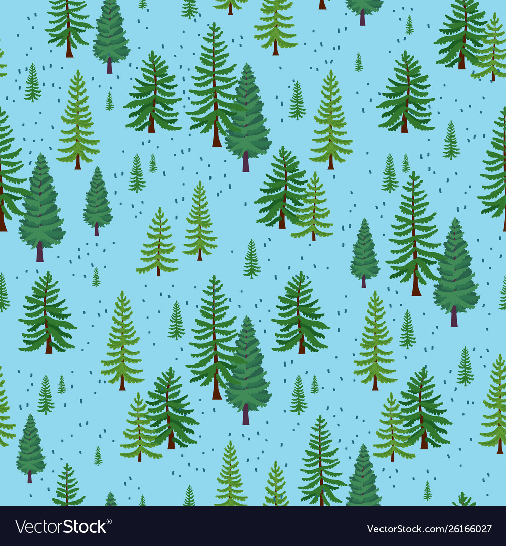 Winter Forest Trees Pattern