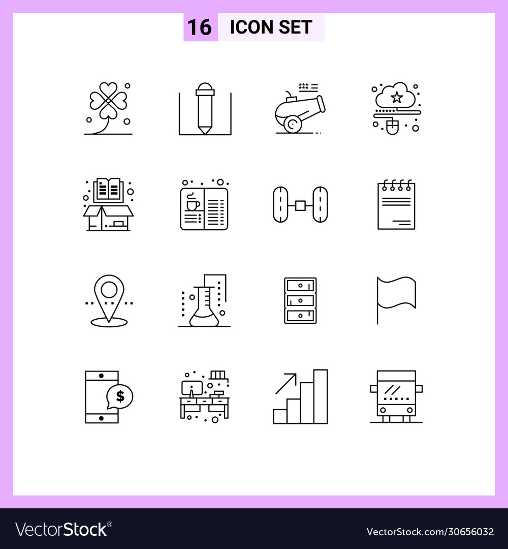 16 universal outlines set for web and mobile