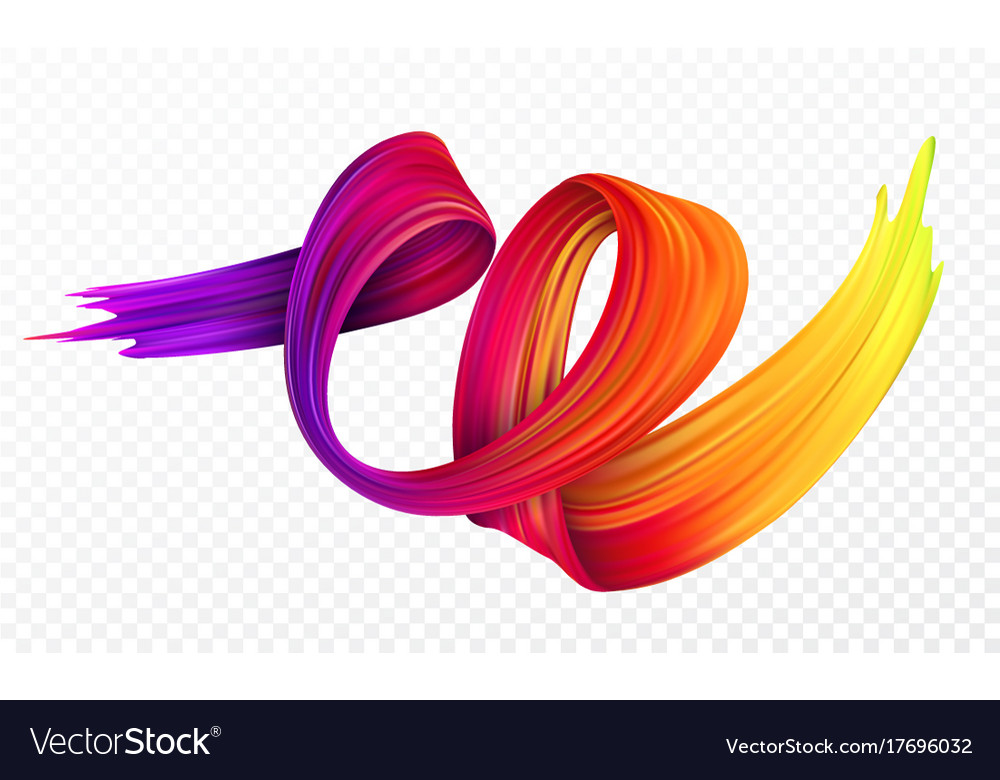 Color brushstroke oil or acrylic paint design Vector Image