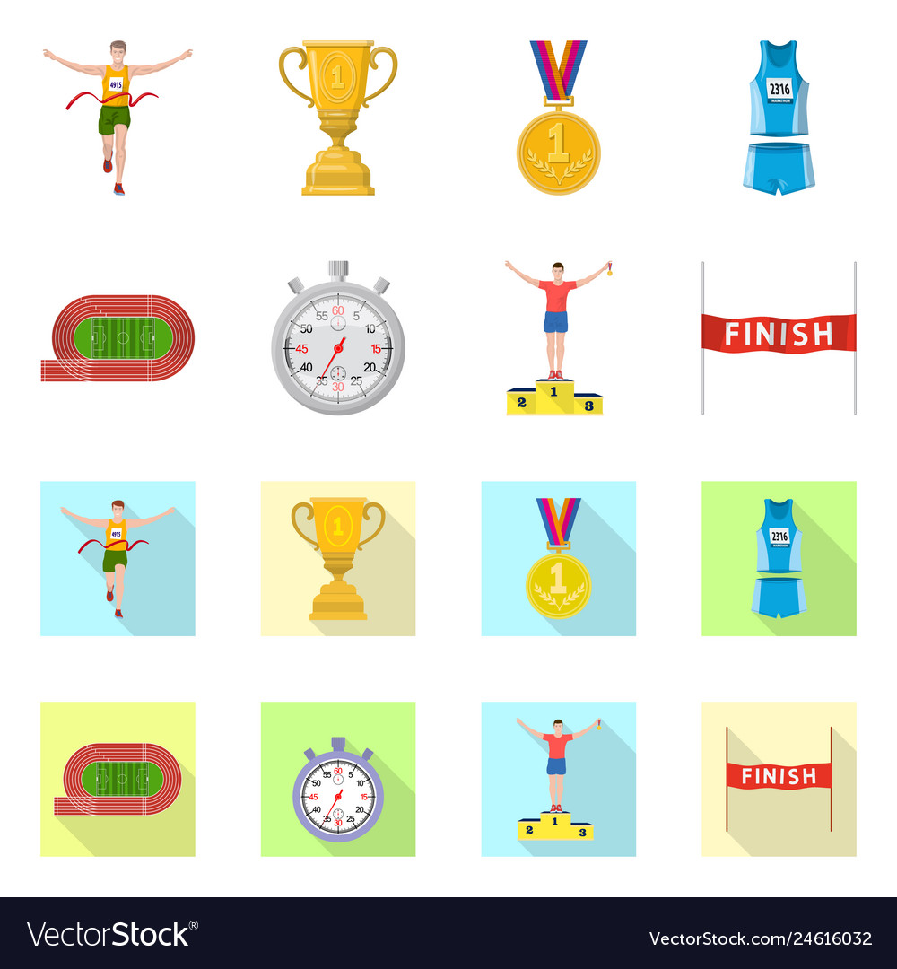 Design of sport and winner symbol set