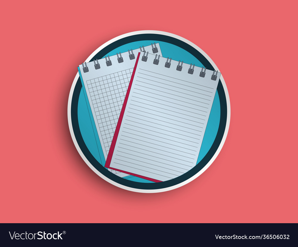 Empty Blank Notebook - Top View