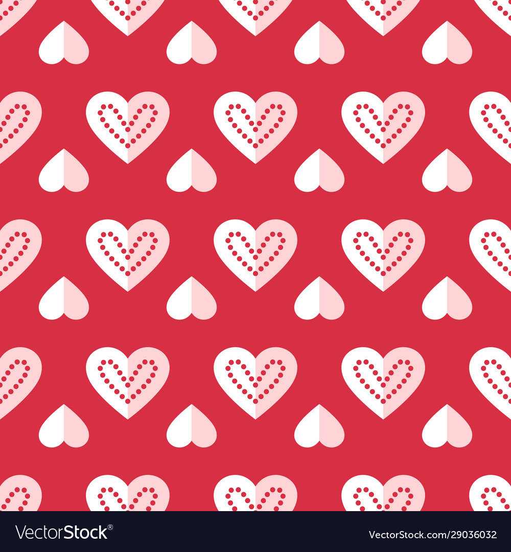 Heart seamless pattern love valentine day romantic