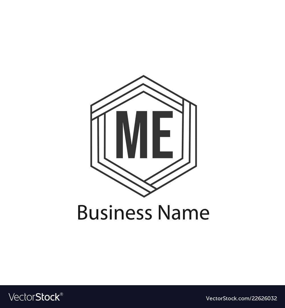 Initial letter me logo template design Royalty Free Vector