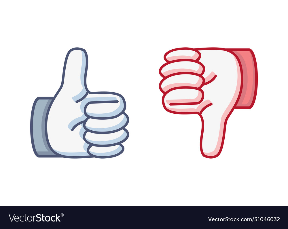 like-and-dislike-in-cartoon-style-royalty-free-vector-image