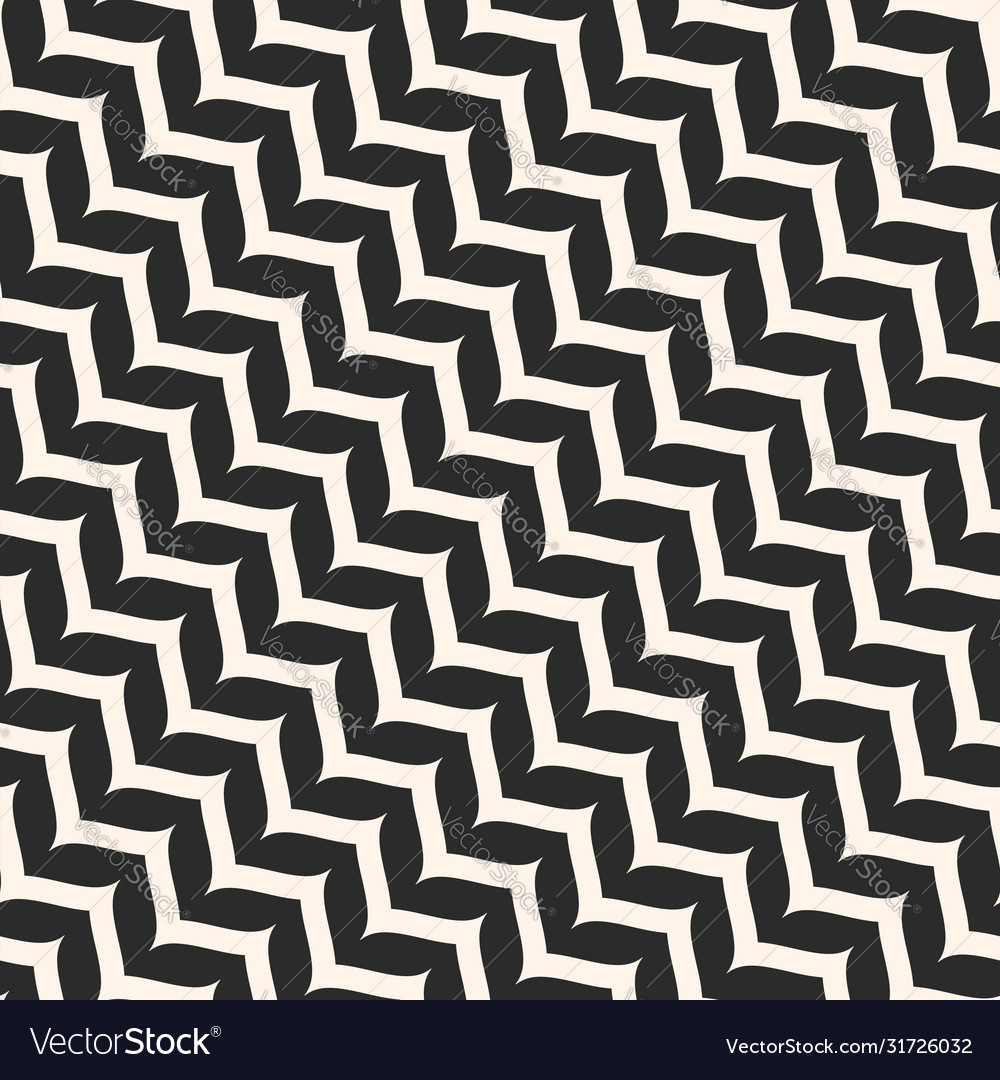 Monochrome seamless pattern curly diagonal vector image Monochrome seamless pattern curly diagonal