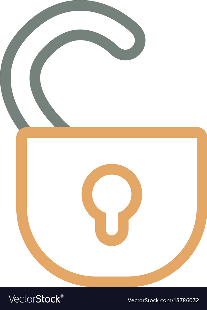 Open padlock icon image