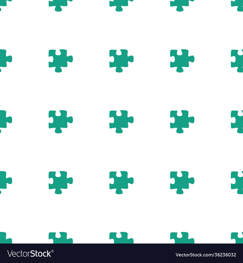 Puzzle icon pattern seamless white background