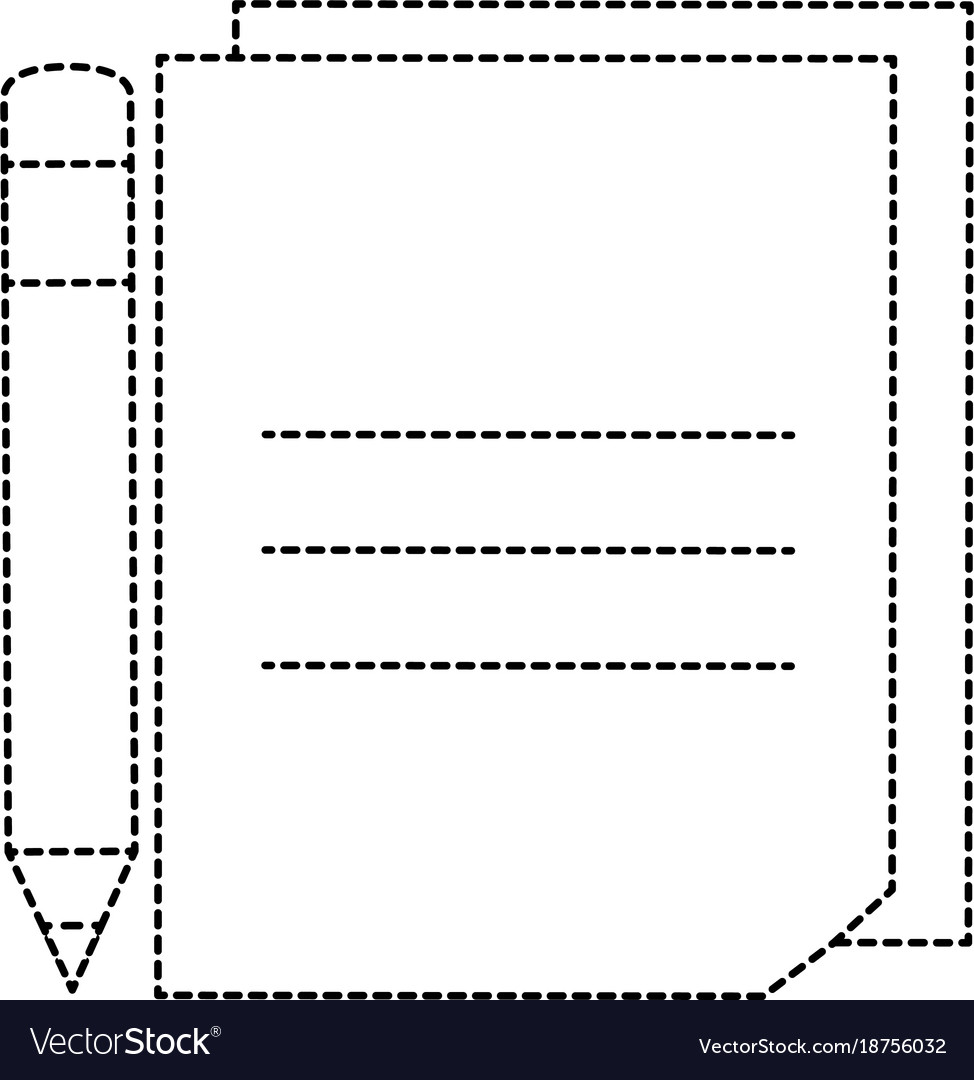 Sheet of notebook with pencil icon