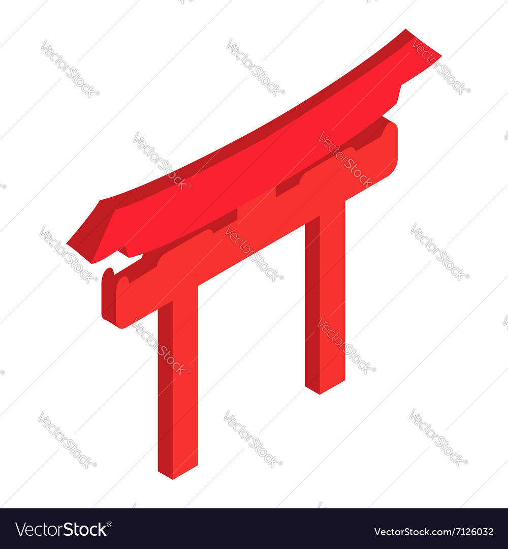 Shintoism Isometric 3d Icon Royalty Free Vector Image