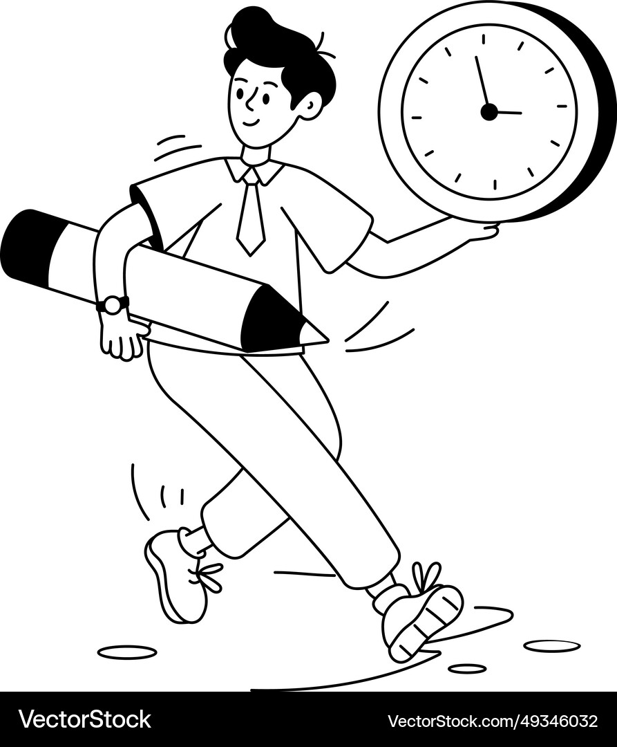 Homework Time Vector Work time Royalty Free Vector Image - VectorStock